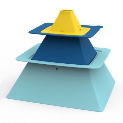 Pira, set forme pentru nisip piramide, Quut Toys - imagine 7
